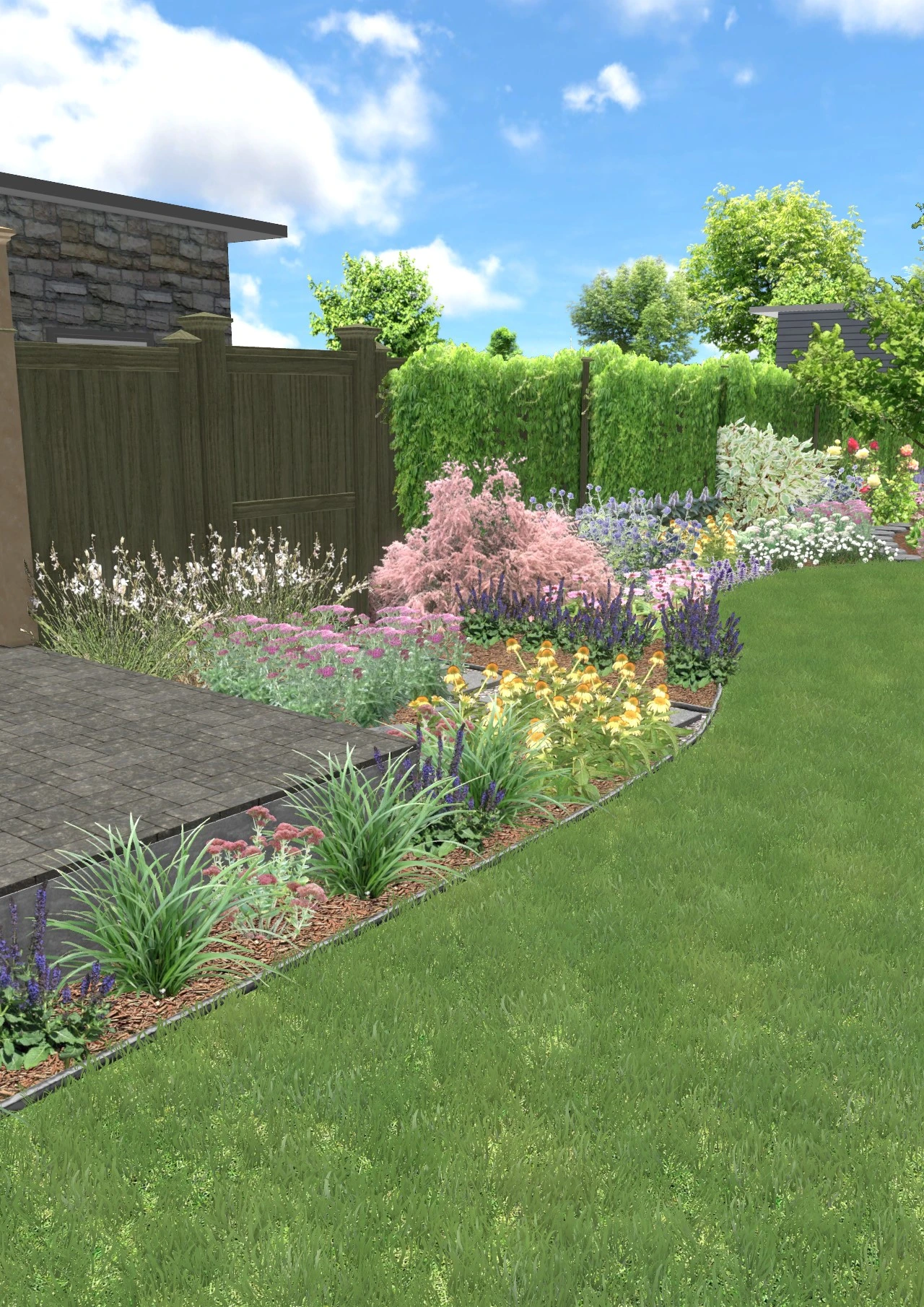 Gyömrő kerttervezés, 3D tervvel