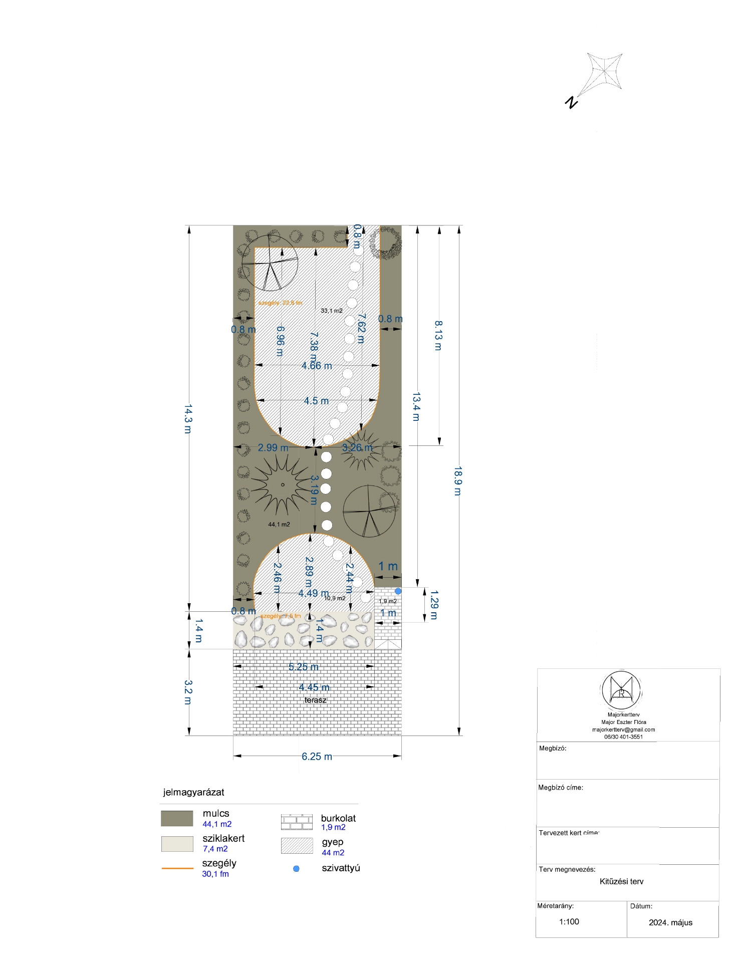 Budakalászi kert megtervezése